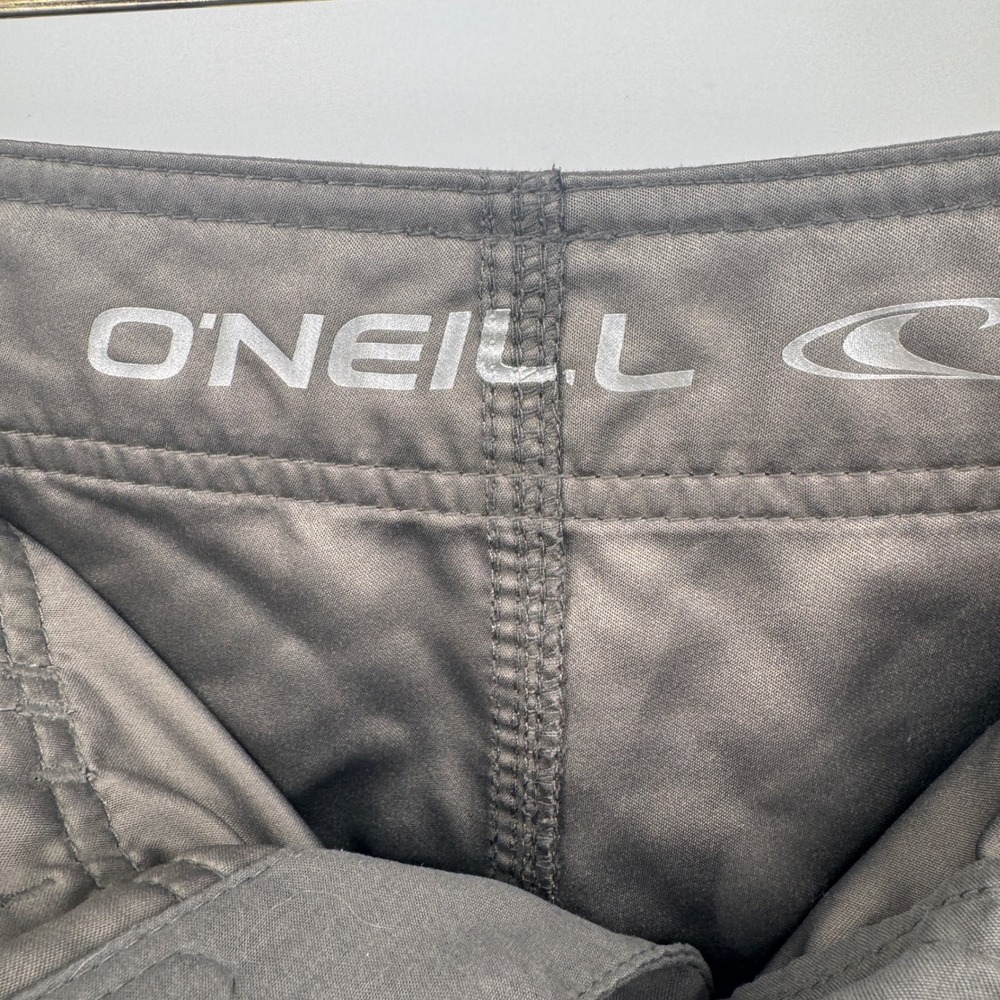 O'Neill Mens Gray Solid Cargo Board Shorts Swim Trunks Size 33 Surf Casual Beach - Picture 8 of 10